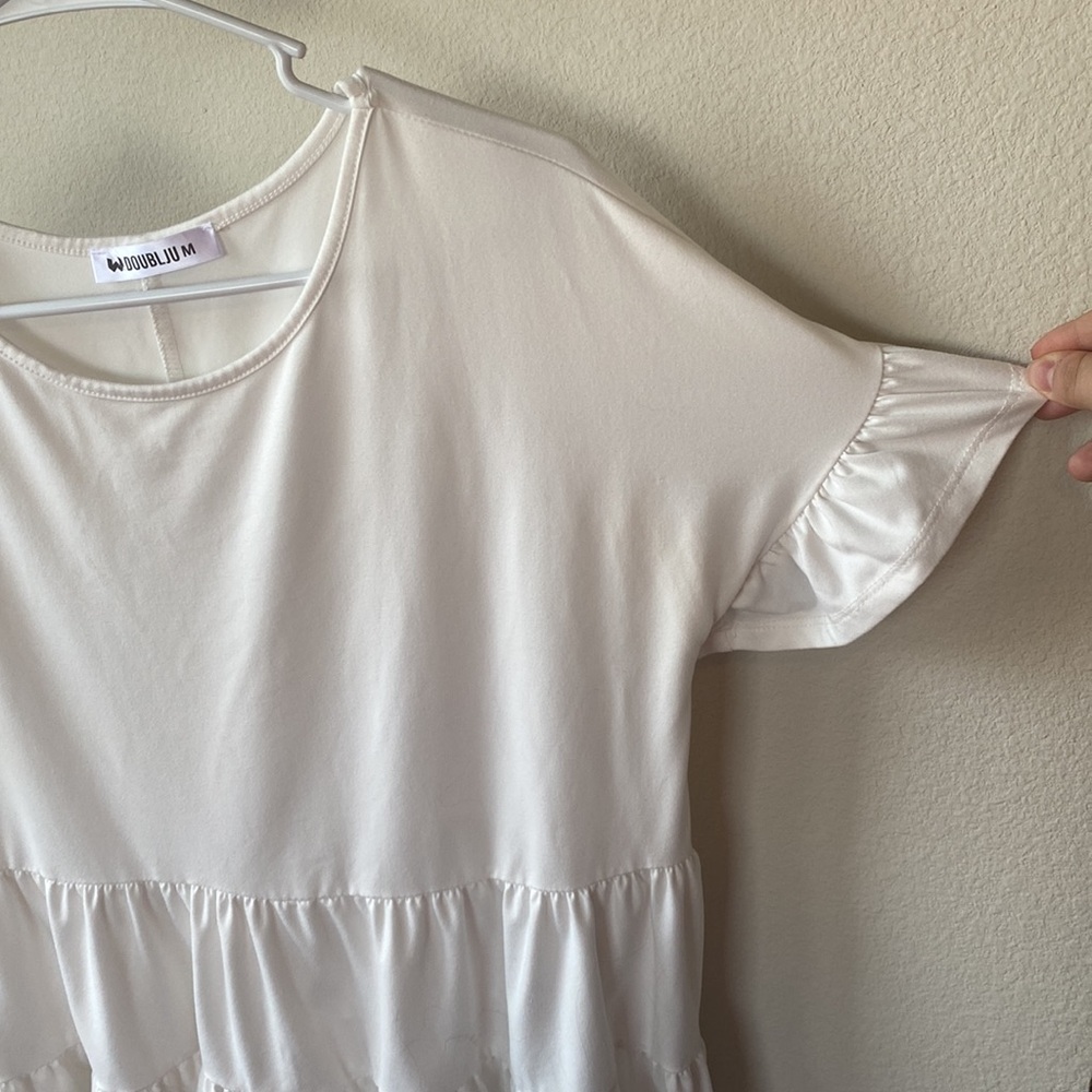 White Ruffle Blouse - Picture 3 of 5
